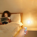 LED Under Cabinet Puck Lights Battery Operated Color Changing Closet Lamp