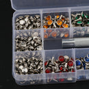 240 Double Cap Snap Button Rivets with Tool for DIY Garment Accessories 7mm