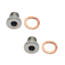 2x M12x1.25 Oxygen Sensor Blanking Plug Cap O2 Eliminator Lambda Block Off Bung