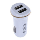 5V 2.4A/1.0A Dual USB Fast Charging Smart Car Charger for Phone Tablet A