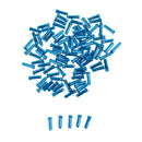 100pc Aluminum Bike Bicycle Brake Shifter Inner Cable Tip Wire End Cap Blue