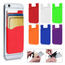 Silicone Wallet Credit ID Card Adhesive Holder Case for Cell Phone Black