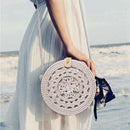 Bali Round Rattan Crossbody Bag For Women Handmade Women Hollow Rattan Hand