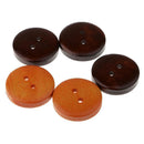 20x Wooden Flatback Round Buttons for Sewing Clothing Buttons Repair 20mm