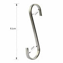 Set of 10 S Stainless Steel Suspension Hooks for Kitchen Cookware or Butche C9X7
