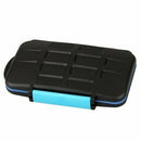Case Cover Box for Memory Card Waterproof CF has 4 or 8 SD Black 13x8x1.8cm D6P9