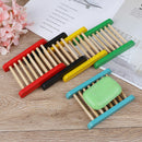 1Pc Natural Bamboo Wood Soap Dish Rack Storage Holder Bath Shower Plate Bathr OZ