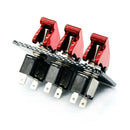 3 in 1 Car Ignition Engine Start Push Toggle with RED Cover Switches Panel 12VDC