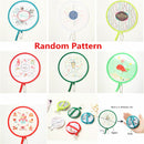 1pc Cute Portable Fans Foldable Small Round Hand Fan Cooling Pocket Color Random