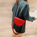 Fashion Women Crossbody Shoulder Bag Crocodile Leather Retro Handbag (Red) A