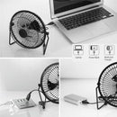 Black Solar Panel Powered +USB 5W metal Fan 8Inch Cooling Ventilation Car C