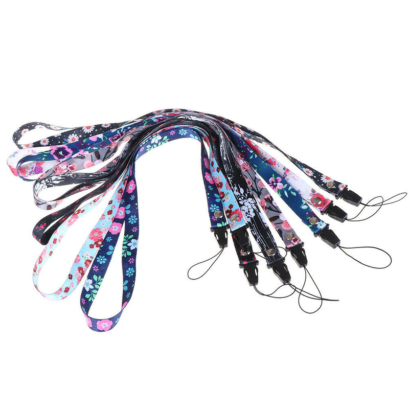 Universal flower mobile phone lanyard badge holder diy hang rope phone straps OZ