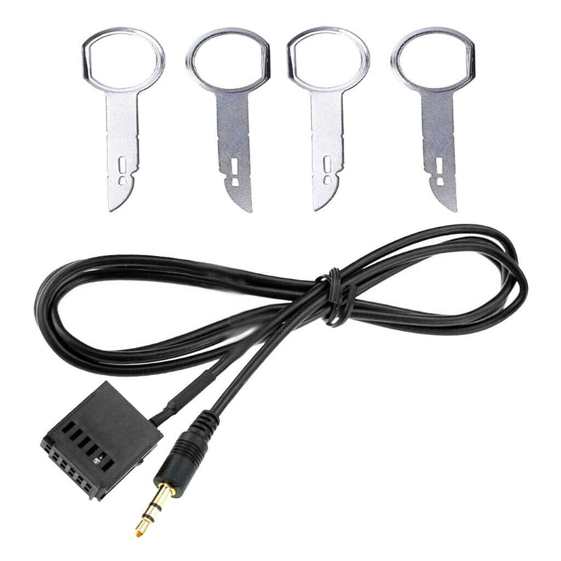 Black Auto Vehicle AUX Cable AUX Receiver Adapter For FORD FOCUS