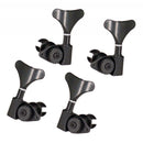 2+2 Sealed Bass Tuning Pegs Keys Machine Head Tuners for Bass, Black