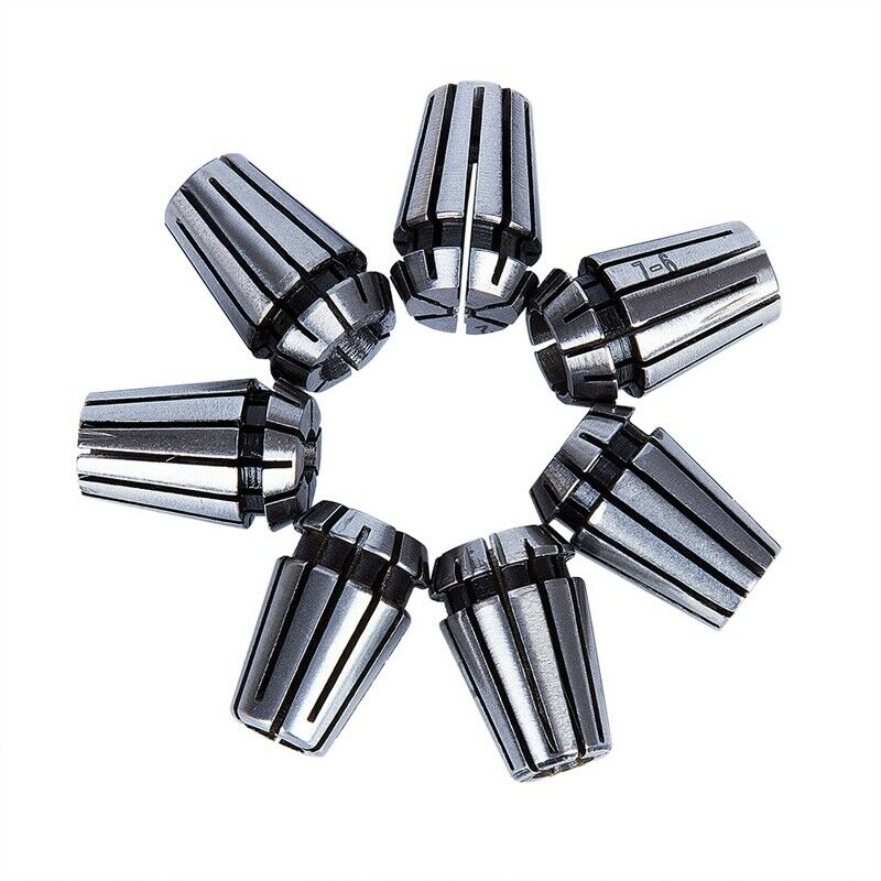 7Pcs 1-7mm ER11 Collet Chuck Tool Bits Holder Spring Collet for CNC Engravi