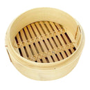 2X Chinese Bamboo Steamer Basket Round Dim Sum Chicken Steamer Tray 20cm