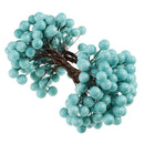 Christmas Holly Berry Cones Leaf Branch Artificial Flower Wreath Blue