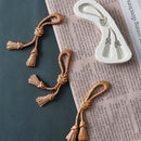 European Style Curtain Hemp Rope Knot Silicone Mold Xmas Wedding Cake Decor JClj