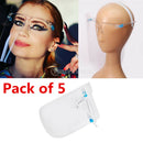 Set of 5 Safety Full Face Shield Guard All-Round Goggles Visor Hat Anti-Fog