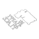 2pcs My Happy Place Cutting Dies Stencil Scrapbooking Embossing Craft Card