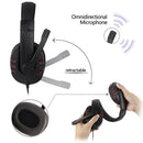3.5mm Wired Gaming Headset Headphone Mic for PS4 PC Laptop Smartphone Red