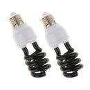2x 12V Ultraviolet Blacklight Bulb Fluorescent Lightbulb Spiral Type - 15W