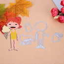 4pcs DIY Cute Girl Metal Cutting Die Scrapbook Emboss Stencils Crafts Decor