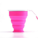 Silicone retractable folding cup 1 collapsible travel camping 200ml T9K2