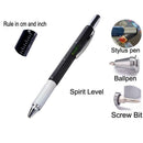 6 in 1 Multi-tools Pens Multifunction Ball-point Pen Level Caliper Screwdriver