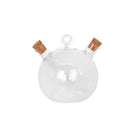Double Outlet Kitchen Glass Oil Jar Vinegar Bottle Pot Sauce Cruet Dispenser