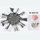 3 Pieces Simple Smile Line Edge Cutter Multi-Sizes Manicure Stencil Tool