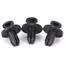 50pcs 6 mm Auto Car Bumper Fender Retainer Push Black Plastic Clips FastenLJ