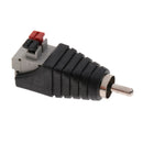 Speaker RCA Male to 2 Screw Terminal Strip AV Spring Press Type Connector x3