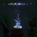 Mini Colorful Air 12LED Submersible Bubble Aquarium Fish Tank Light AC100-240V