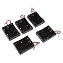 Case Holder, 5 Pcs 3 Slots x 3.7V DIY Plastic Battery Storage Box with Wire  for