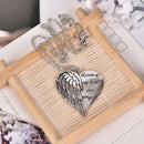 Fashion Heart Wings Stainless Steel Pendant Necklace Choker Women Jewelry Gif JR