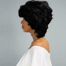 Short Curly Hair Wigs for Women Hair Net Head Cover Hairpiece Daily Brown