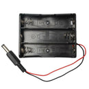 3x 18650 Battery Holder Storage Case Plastic Box Wire Leads With 3 Slots Black