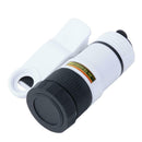 Universal 8X Zoom Optical Telephoto Telescope Lens for Phone Camera(White)
