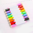 8 Colors Dry Erase White Board Markers Pens Fine Point Eraser~ Built-in Q1S5