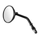 Classic Black Motorcycle Rear View Mirror Retro Round Mirror Reverse Mirror