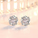 Women Girl Fashion Romantic Rhinestone Ear Stud Earrings Jewelry Decor Gift