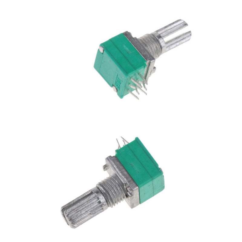 2Piece Dual Linear B Type 50K Ohm 15mm Knurled Shaft Rotary Potentiometer