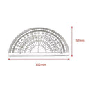 Plastic Protractor 180 Degrees Clear Student Math Set Measurment P6O7