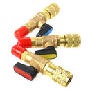 1/4" Male to 5/16" Female R410A Refrigerant Straight Ball Valve SAE AC Charging