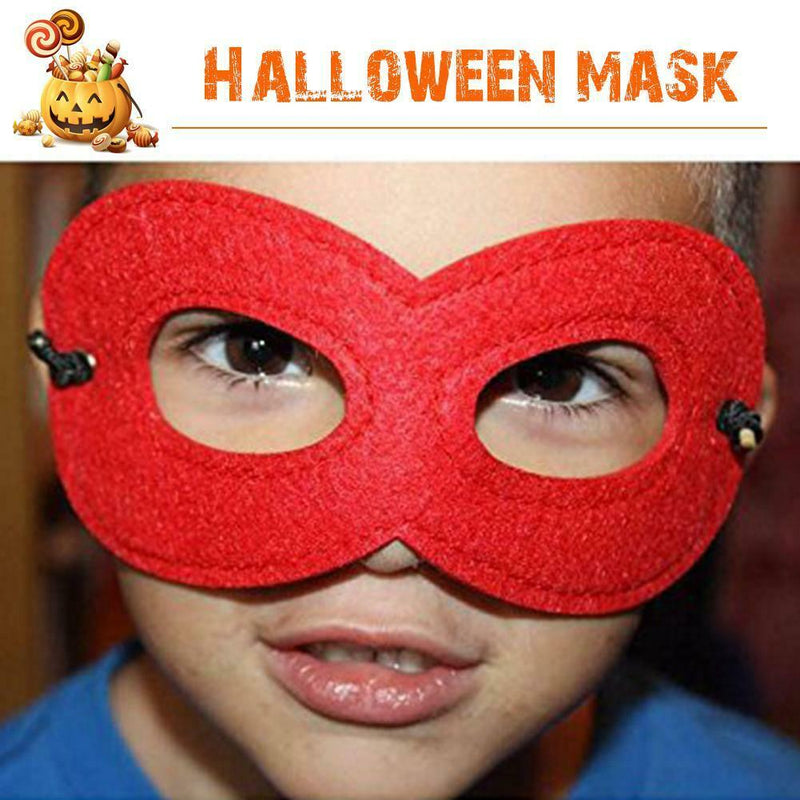 2Pcs Felt Masks + 100 Stickers Set For Kids Halloween Costume Birthday Party