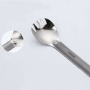 Titanium Long Handle Spork With Polished Bowl Outdoor Camping Cooking Utens