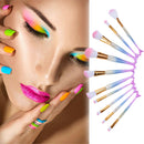 10pcs/set Fish Tail Makeup Brush Foundation Powder Makeup Cosmetic Tools
