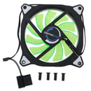 120mm Ultra Silent Computer PC Case Cooling Fan 11-Blade 4 Pin/3 Pin Green