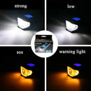 2pcs Bicycle Light Set Cycling Safety LED Warning Horn with Stopwatch